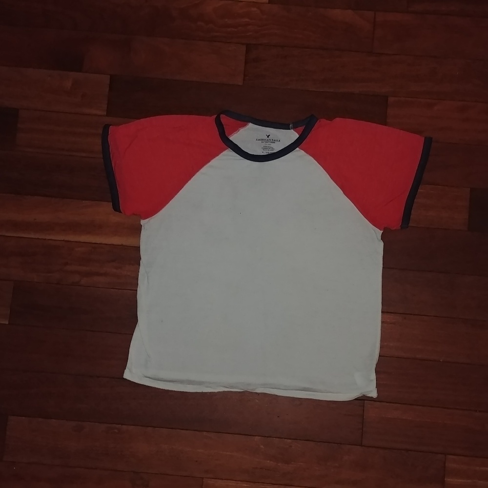 American Eagle short sleeve baseball tee AE AEO